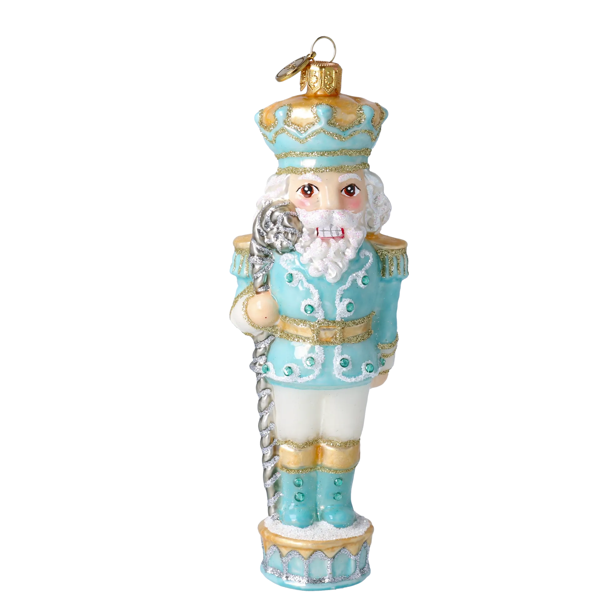 Icing Nutcracker. Handmade Glass Christmas ornament. 2020-698