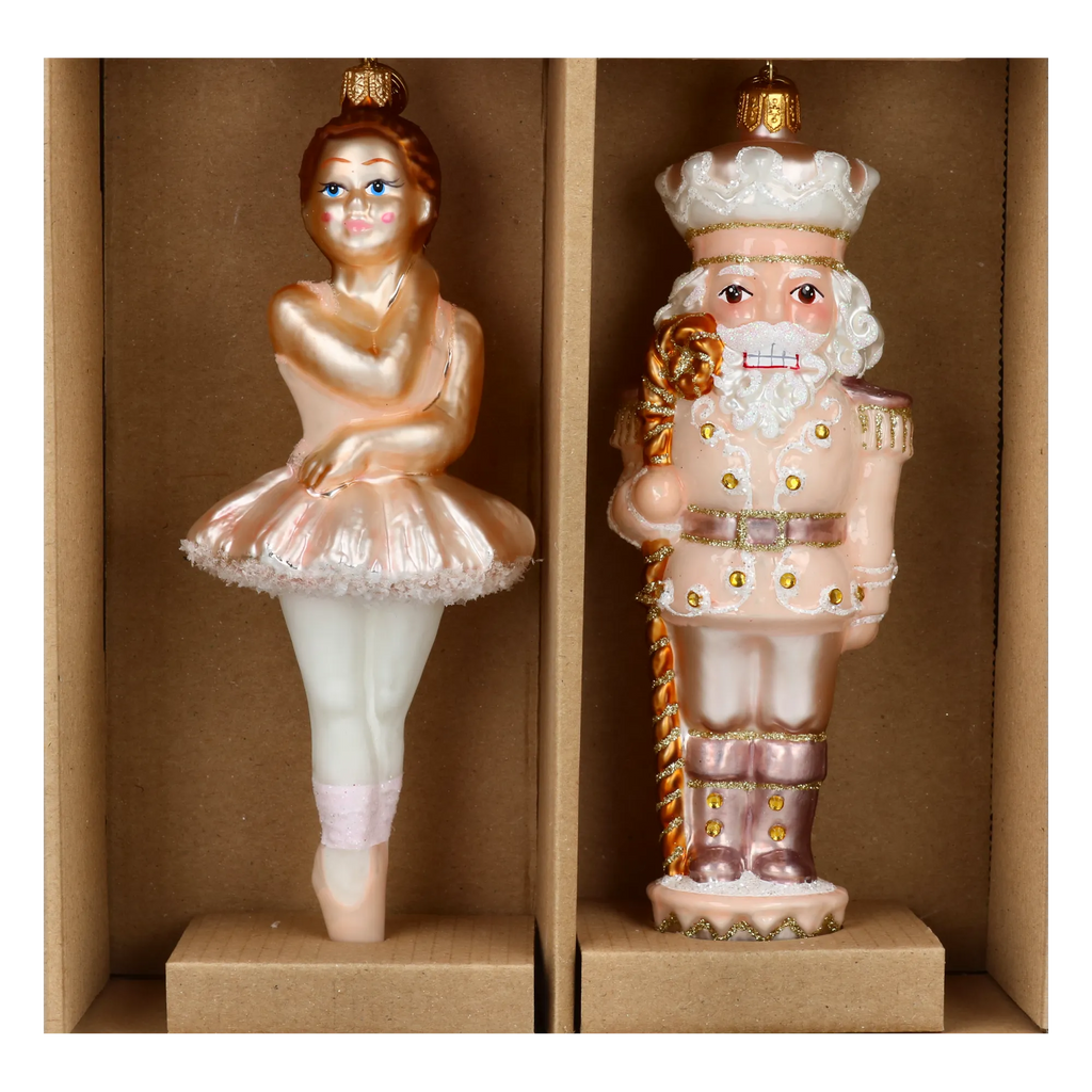 Blush Silk Waltz | Hand-Painted Glass Ornament | Blubom 2020-699