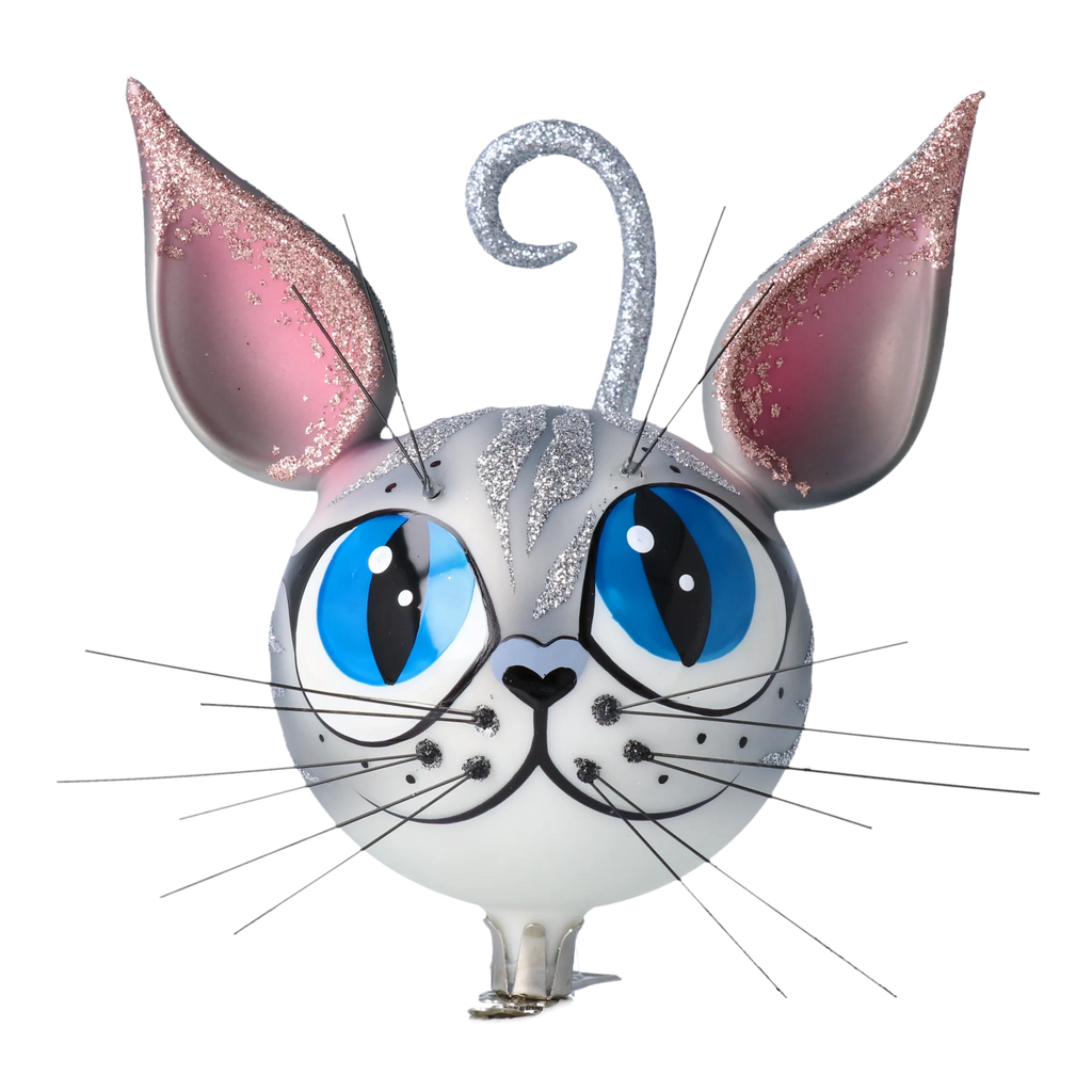 Inquisitive Familiar | Hand-Painted Glass Ornament | Blubom 2021-002