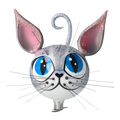 Inquisitive Familiar | Hand-Painted Glass Ornament | Blubom 2021-002