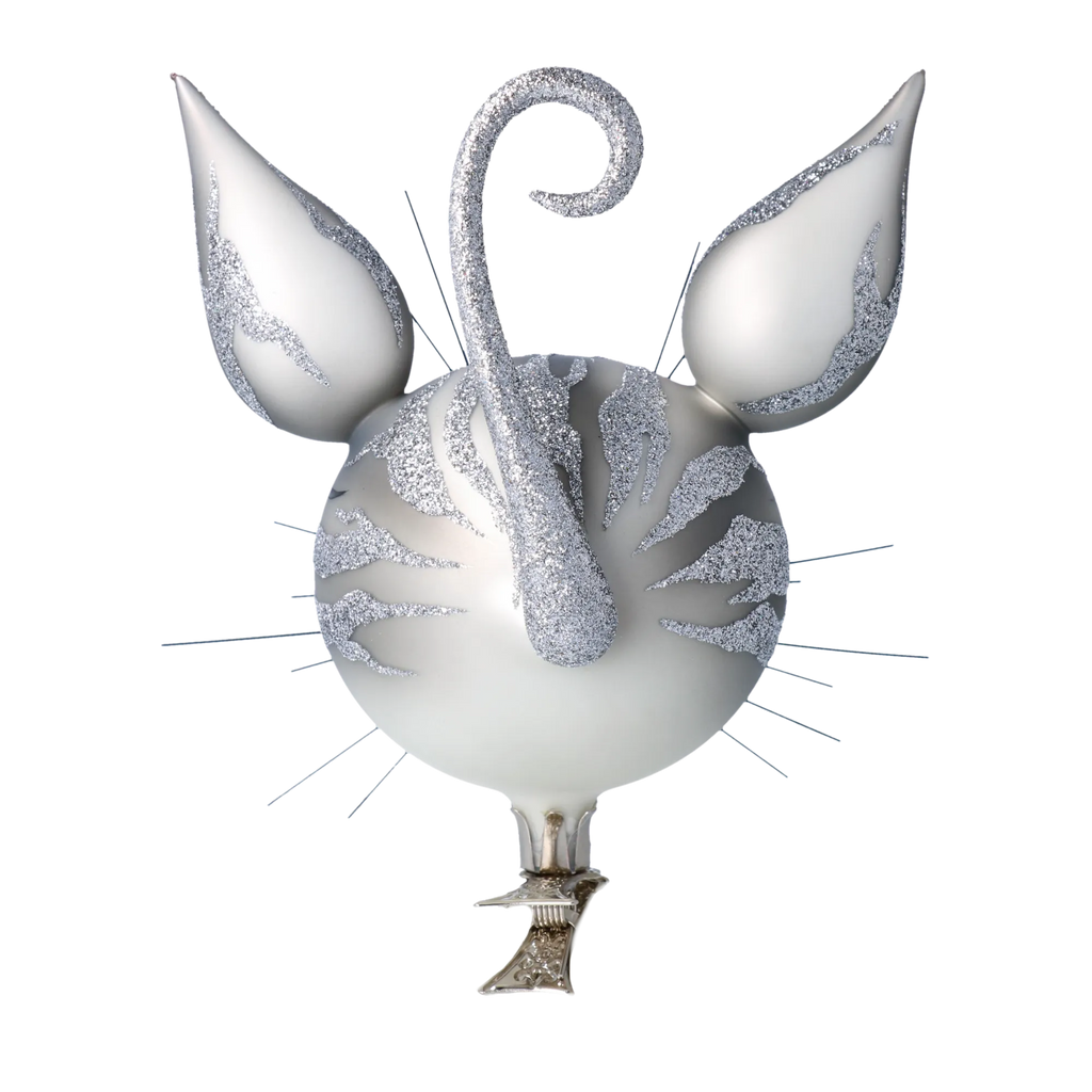Inquisitive Familiar | Hand-Painted Glass Ornament | Blubom 2021-002