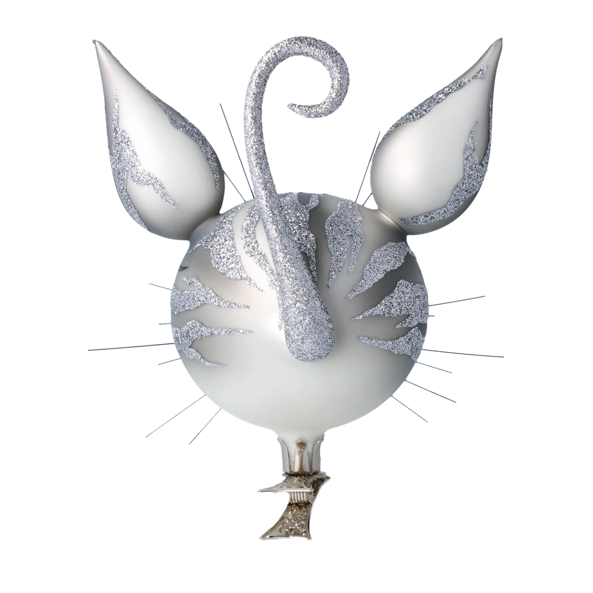 Inquisitive Familiar | Hand-Painted Glass Ornament | Blubom 2021-002
