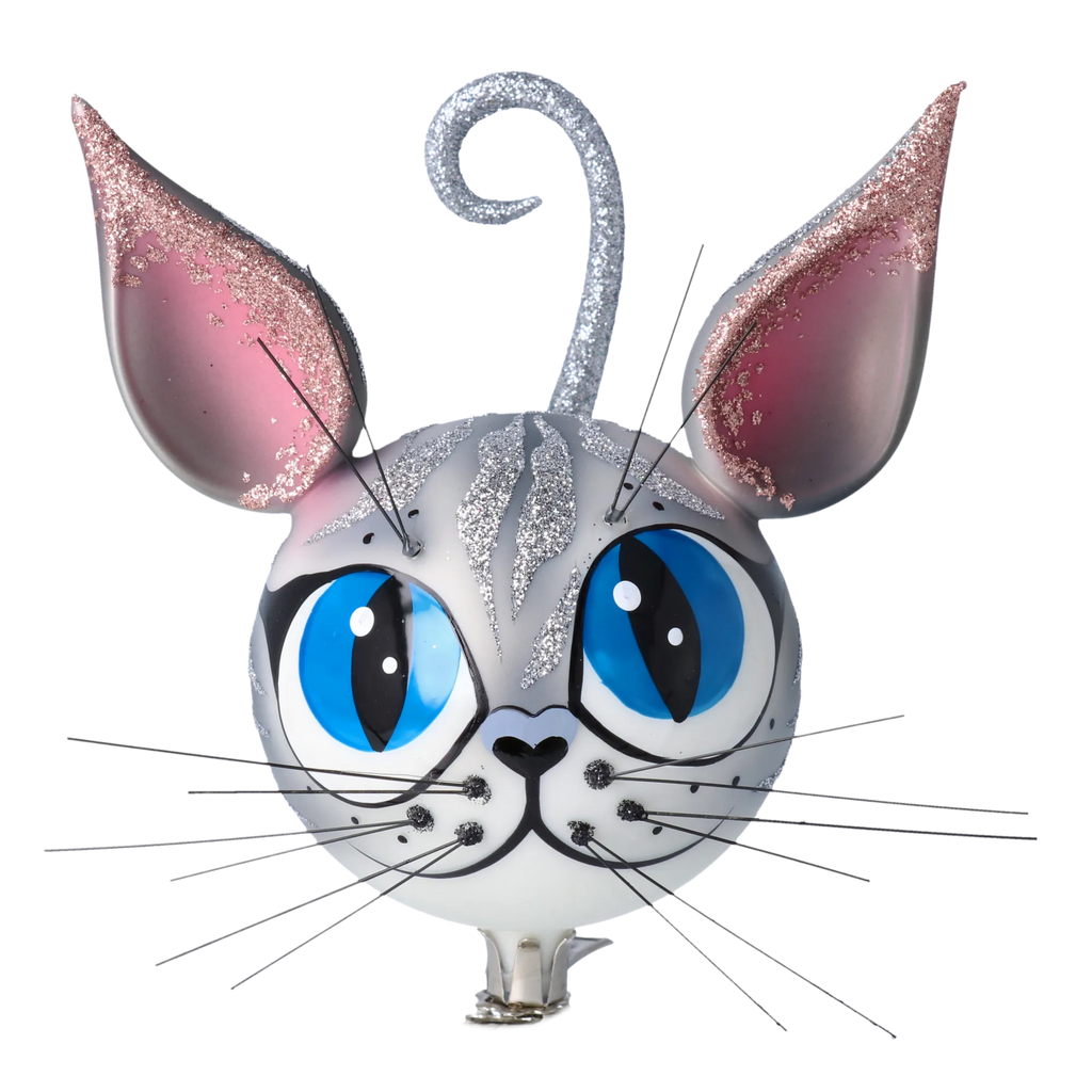 Inquisitive Familiar | Hand-Painted Glass Ornament | Blubom 2021-002