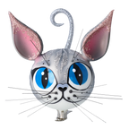 Inquisitive Familiar | Hand-Painted Glass Ornament | Blubom 2021-002
