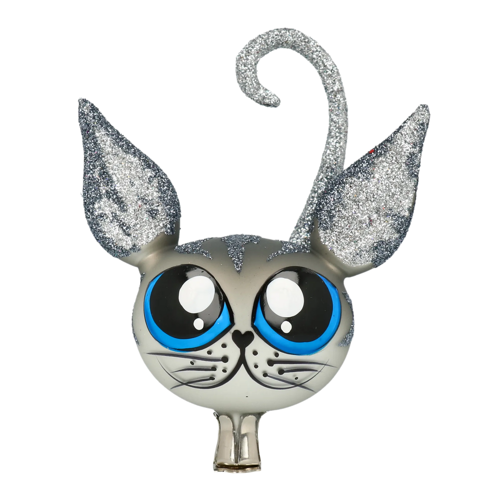 Inquisitive Azure Prowler | Hand-Painted Glass Ornament | Blubom 2021-009