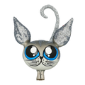Inquisitive Azure Prowler | Hand-Painted Glass Ornament | Blubom 2021-009