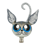 Inquisitive Azure Prowler | Hand-Painted Glass Ornament | Blubom 2021-009