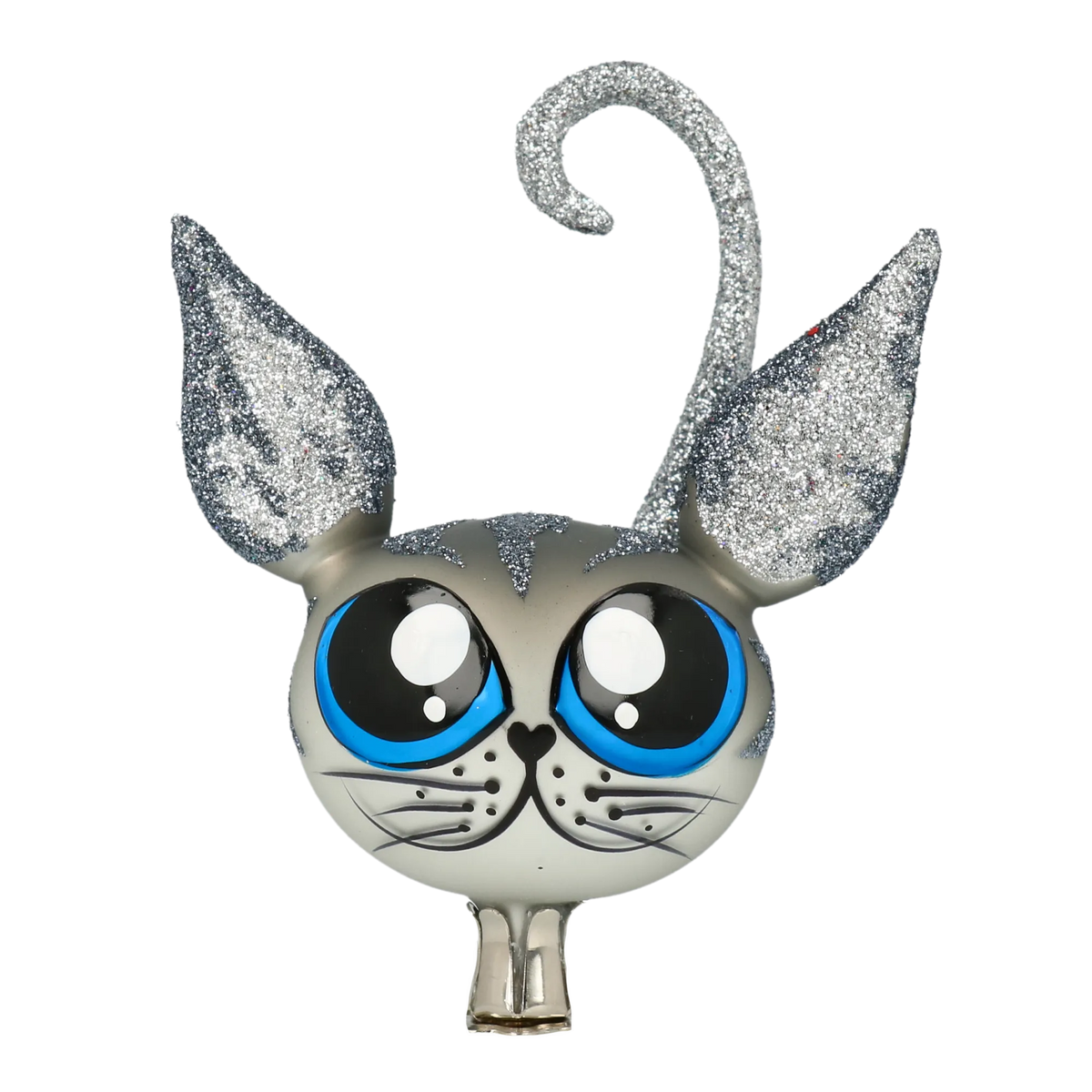 Inquisitive Azure Prowler | Hand-Painted Glass Ornament | Blubom 2021-009