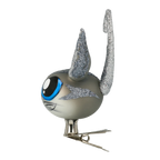 Inquisitive Azure Prowler | Hand-Painted Glass Ornament | Blubom 2021-009