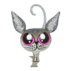 Bat-Eared Cat in Silver & Rose