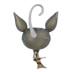 Curious Sterling Prowler | Hand-Painted Glass Ornament | Blubom 2021-011