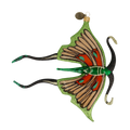 Nocturnal Ribbon Spirit | Hand-Painted Glass Ornament | Blubom 2021-017