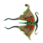 Nocturnal Ribbon Spirit | Hand-Painted Glass Ornament | Blubom 2021-017