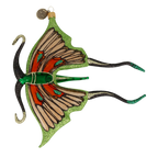 Nocturnal Ribbon Spirit | Hand-Painted Glass Ornament | Blubom 2021-017