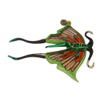 Nocturnal Ribbon Spirit | Hand-Painted Glass Ornament | Blubom 2021-017