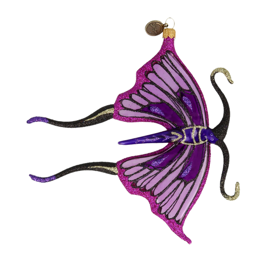 Butterfly - Floral Wanderer. Handmade Glass Christmas ornament. 2021-018