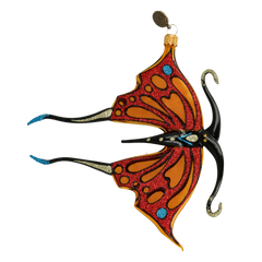Amber & Scarlet Butterfly in Flight