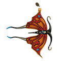 Amber Tailed Sovereign | Hand-Painted Glass Ornament | Blubom 2021-019