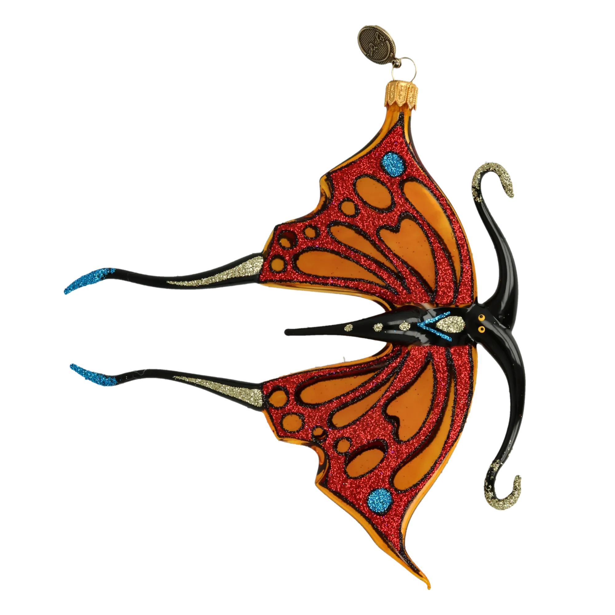 Amber Tailed Sovereign | Hand-Painted Glass Ornament | Blubom 2021-019