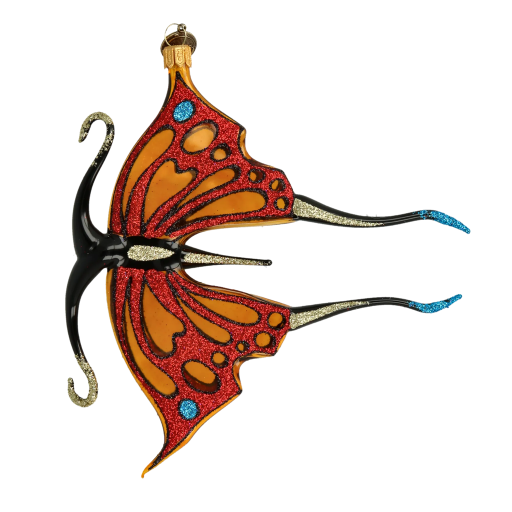 Amber Tailed Sovereign | Hand-Painted Glass Ornament | Blubom 2021-019
