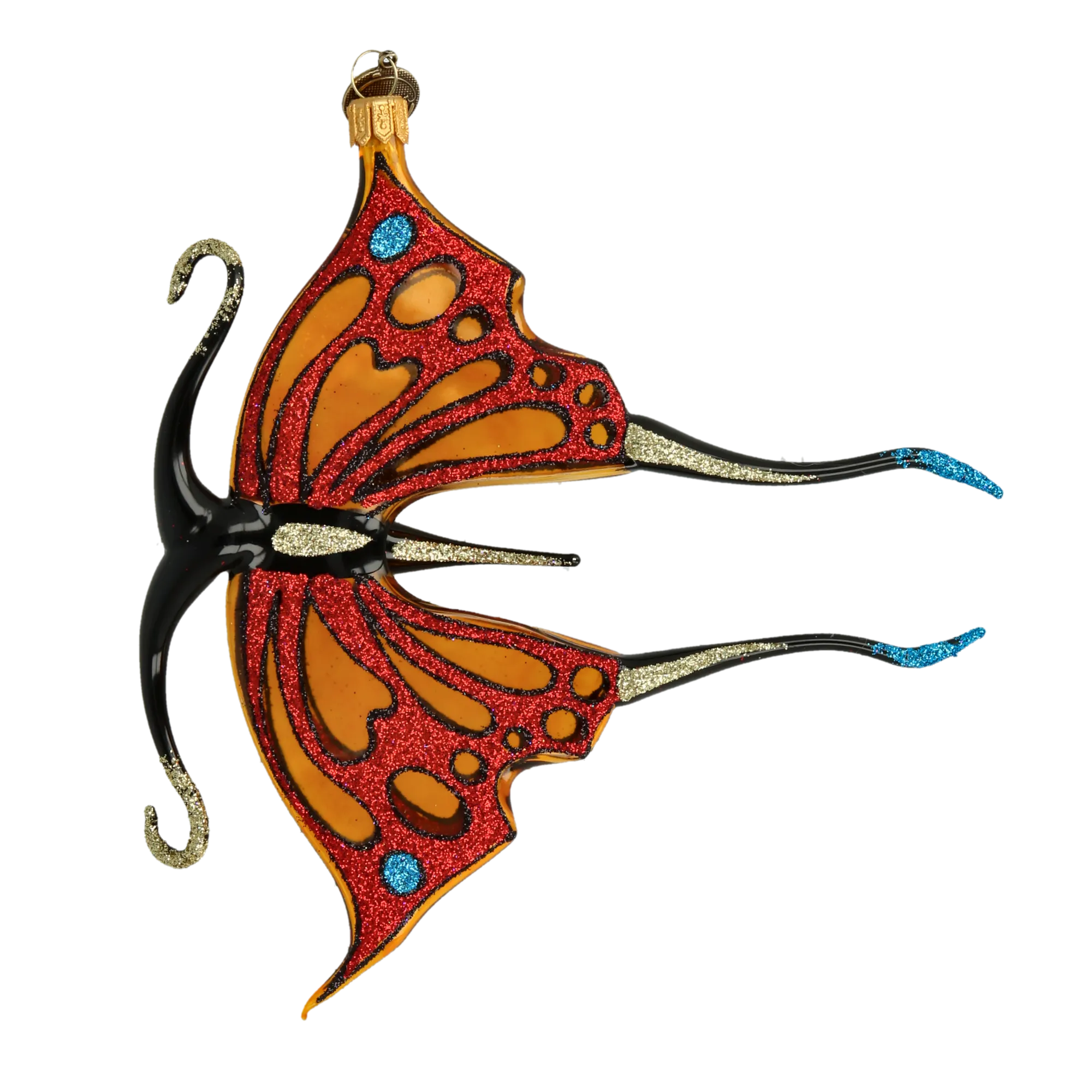 Amber Tailed Sovereign | Hand-Painted Glass Ornament | Blubom 2021-019
