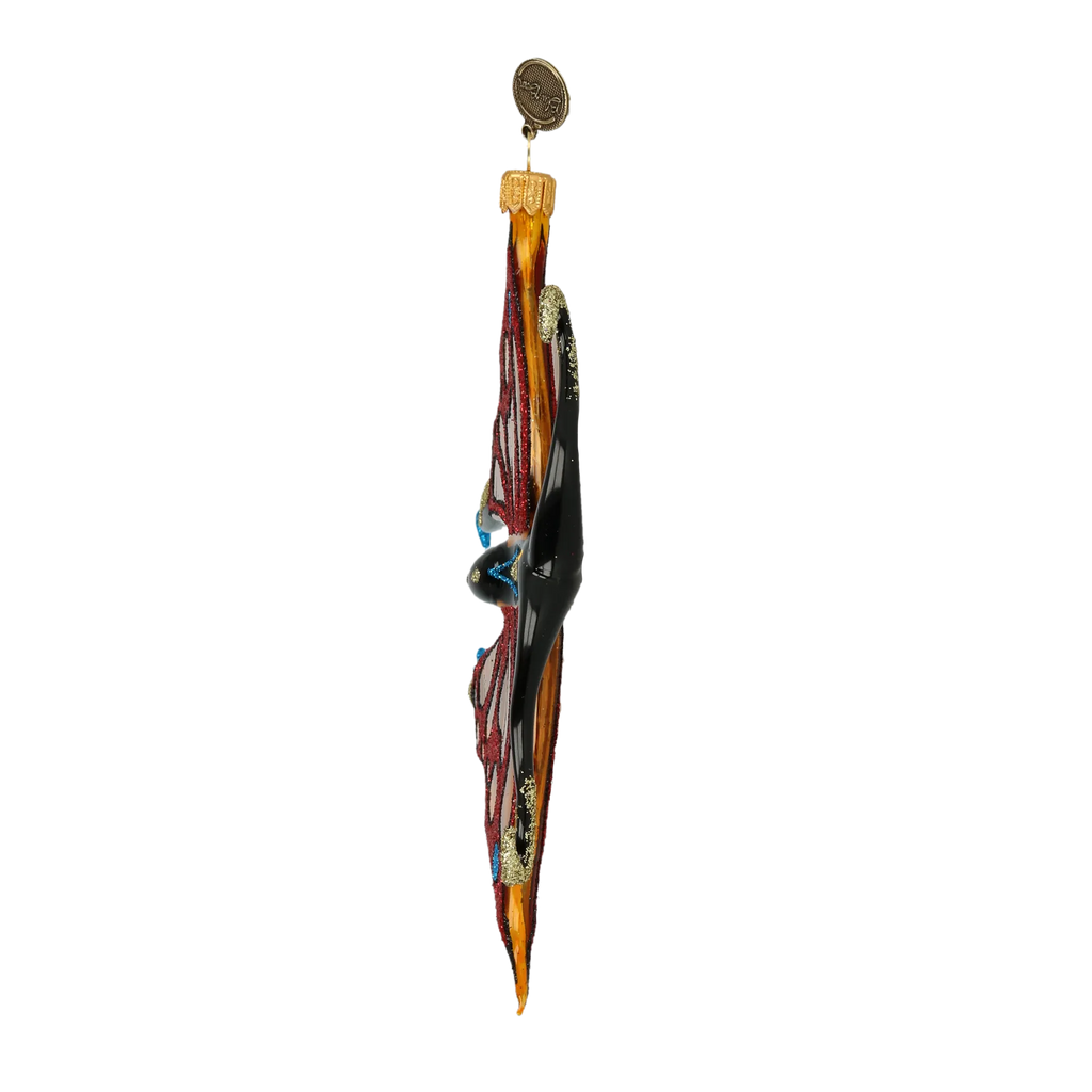 Amber Tailed Sovereign | Hand-Painted Glass Ornament | Blubom 2021-019
