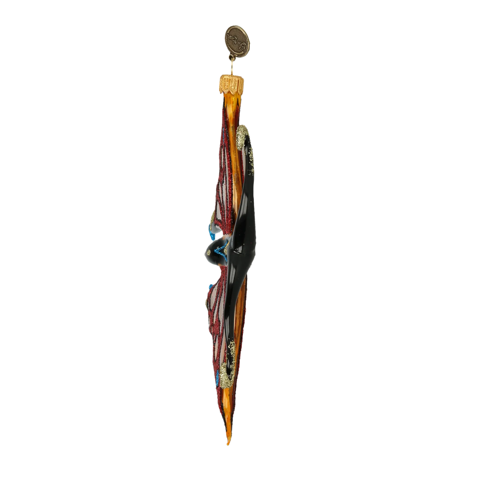 Amber Tailed Sovereign | Hand-Painted Glass Ornament | Blubom 2021-019