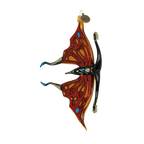 Amber Tailed Sovereign | Hand-Painted Glass Ornament | Blubom 2021-019