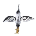 Hummingbird of Midnight Frost | Hand-Painted Glass Ornament | Blubom 2021-027
