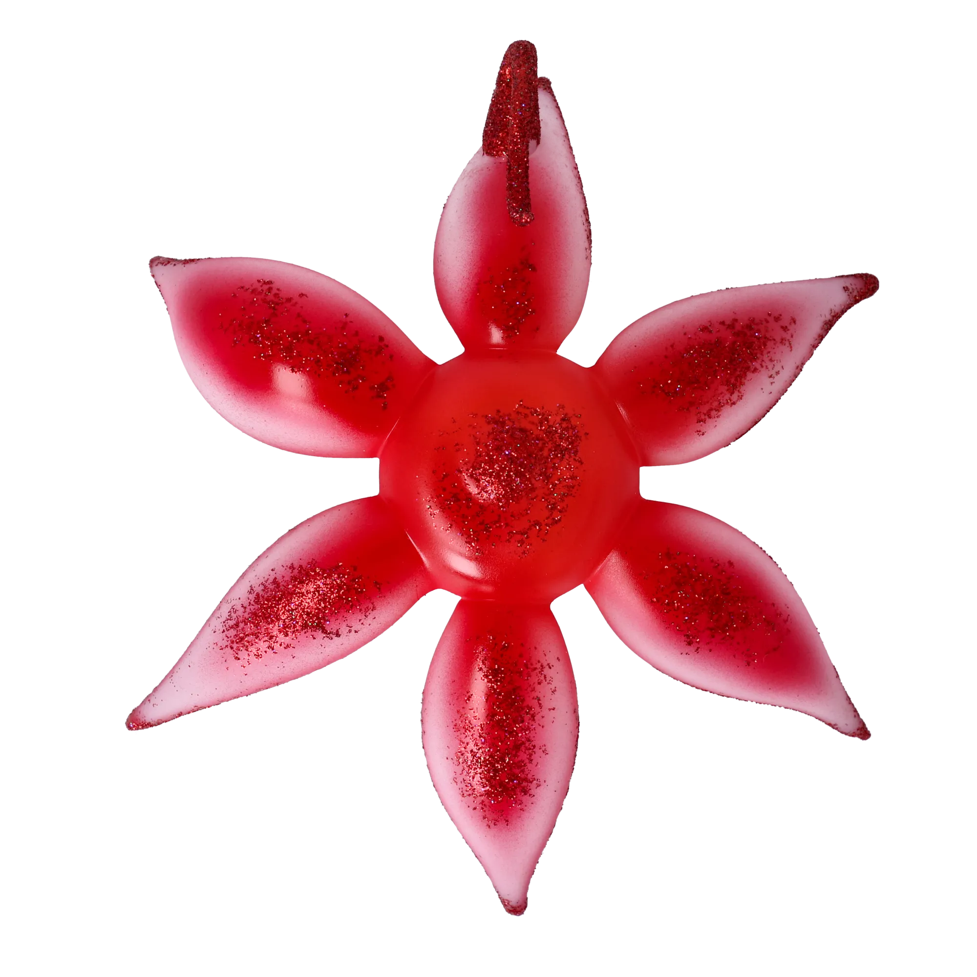 Sovereign Crimson Radiance | Hand-Painted Glass Ornament | Blubom 2021-031
