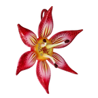 Sovereign Crimson Radiance | Hand-Painted Glass Ornament | Blubom 2021-031