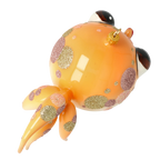 Bold Amber Sovereign | Hand-Painted Glass Ornament | Blubom 2021-036