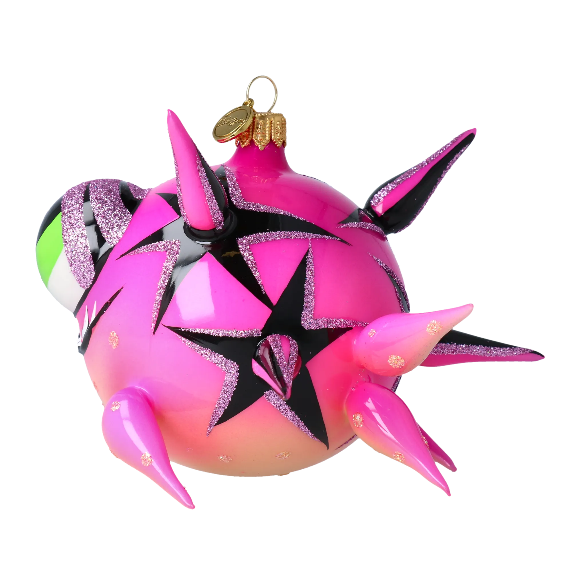 Fish -Pink Predator - Fancy Glass Decoration. 2021-038