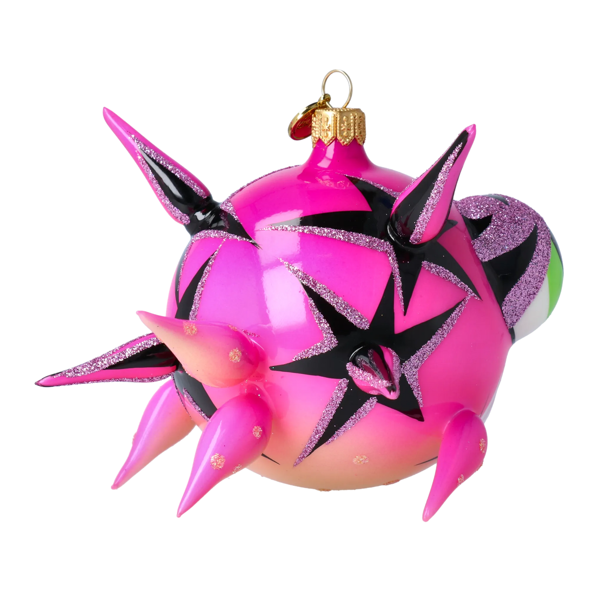 Audacious Magenta Marauder | Hand-Painted Glass Ornament | Blubom 2021-038