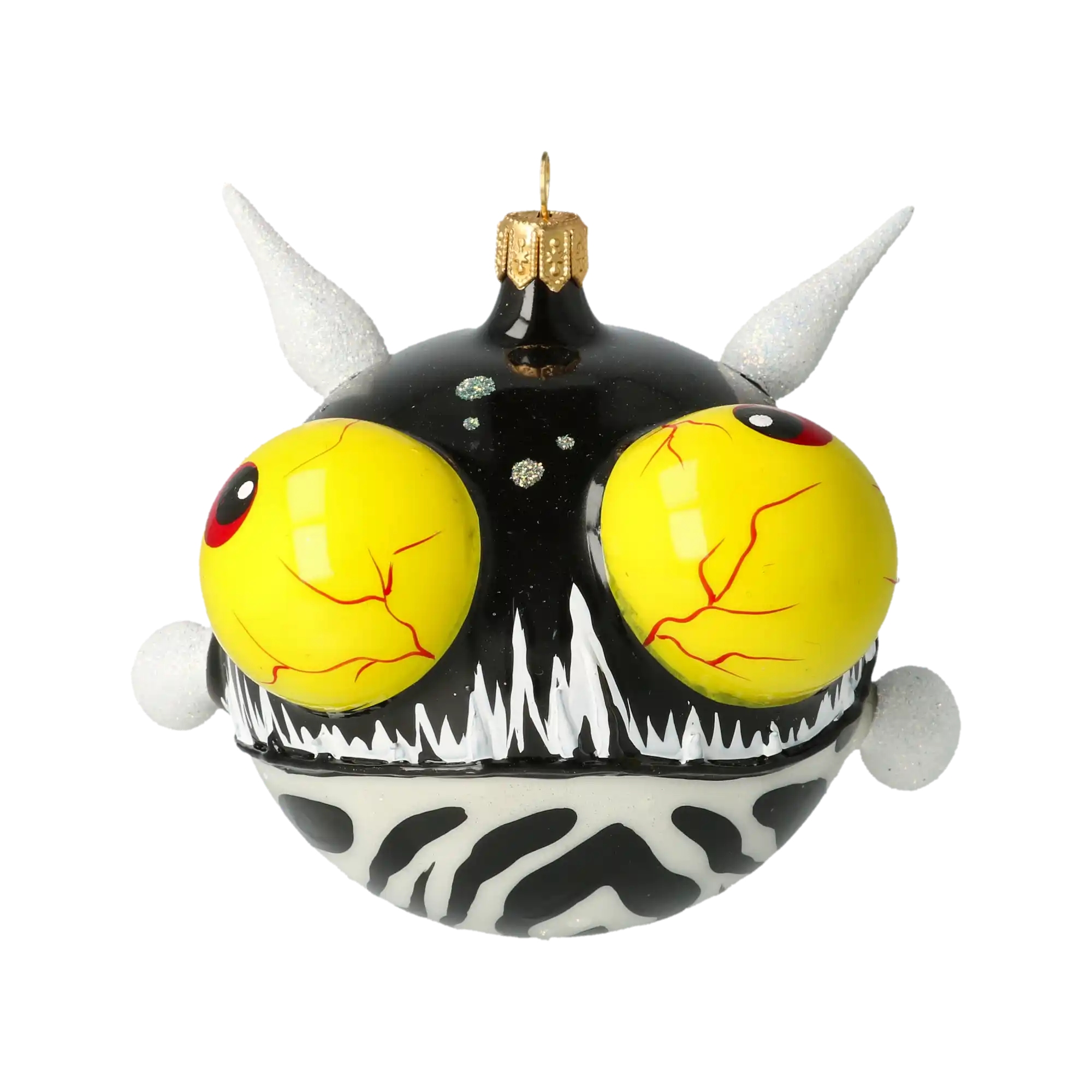 Deep Sea Menace Fish Handmade Glass Christmas ornament.