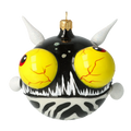 Fevered Midnight Sentinel | Hand-Painted Glass Ornament | Blubom 2021-040