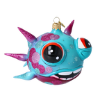 Dazed Lagoon Sentry | Hand-Painted Glass Ornament | Blubom 2021-044