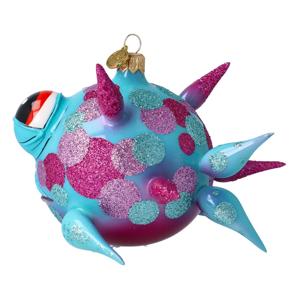Dazed Lagoon Sentry | Hand-Painted Glass Ornament | Blubom 2021-044