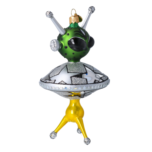 Cosmic Explorer Glass Alien Handmade free blown decoration glass Christmas tree ornament 2021-050