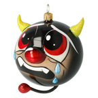 Penitent Mischief | Hand-Painted Glass Ornament | Blubom 2021-051
