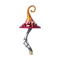 Twisting Mushroom in Ruby & Gold