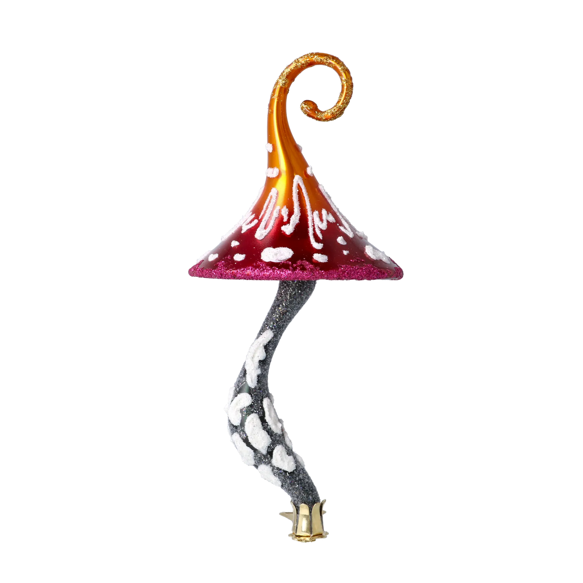 Sinuous Ember Spore | Hand-Painted Glass Ornament | Blubom 2021-057