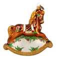 Load image into Gallery viewer, Classic Rocking Horse Tree Handmade Glass Christmas ornament
