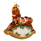 Gallant Amber Steed | Hand-Painted Glass Ornament | Blubom 2021-063