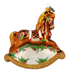 Gallant Amber Steed | Hand-Painted Glass Ornament | Blubom 2021-063