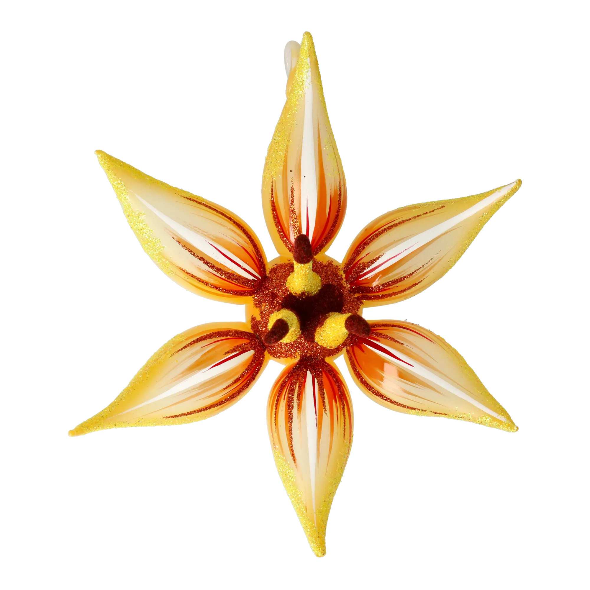 Saffron Solar Zenith | Hand-Painted Glass Ornament | Blubom 2021-085
