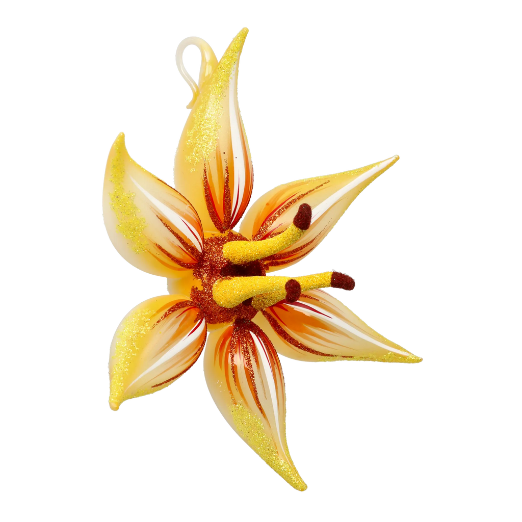 Saffron Solar Zenith | Hand-Painted Glass Ornament | Blubom 2021-085