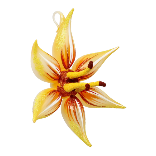 Saffron Solar Zenith | Hand-Painted Glass Ornament | Blubom 2021-085