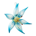 Azure Frost Blossom | Hand-Painted Glass Ornament | Blubom 2021-087