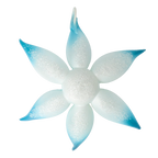 Azure Frost Blossom | Hand-Painted Glass Ornament | Blubom 2021-087